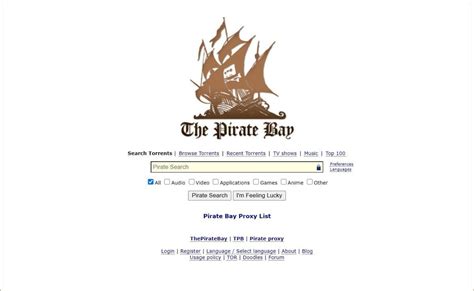 Pirate Bay Proxy .